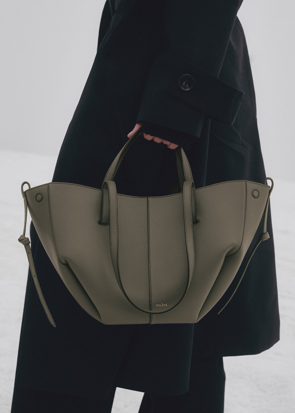 Polène Cyme Mini EDITION TEXTURED SMOKEY GREEN