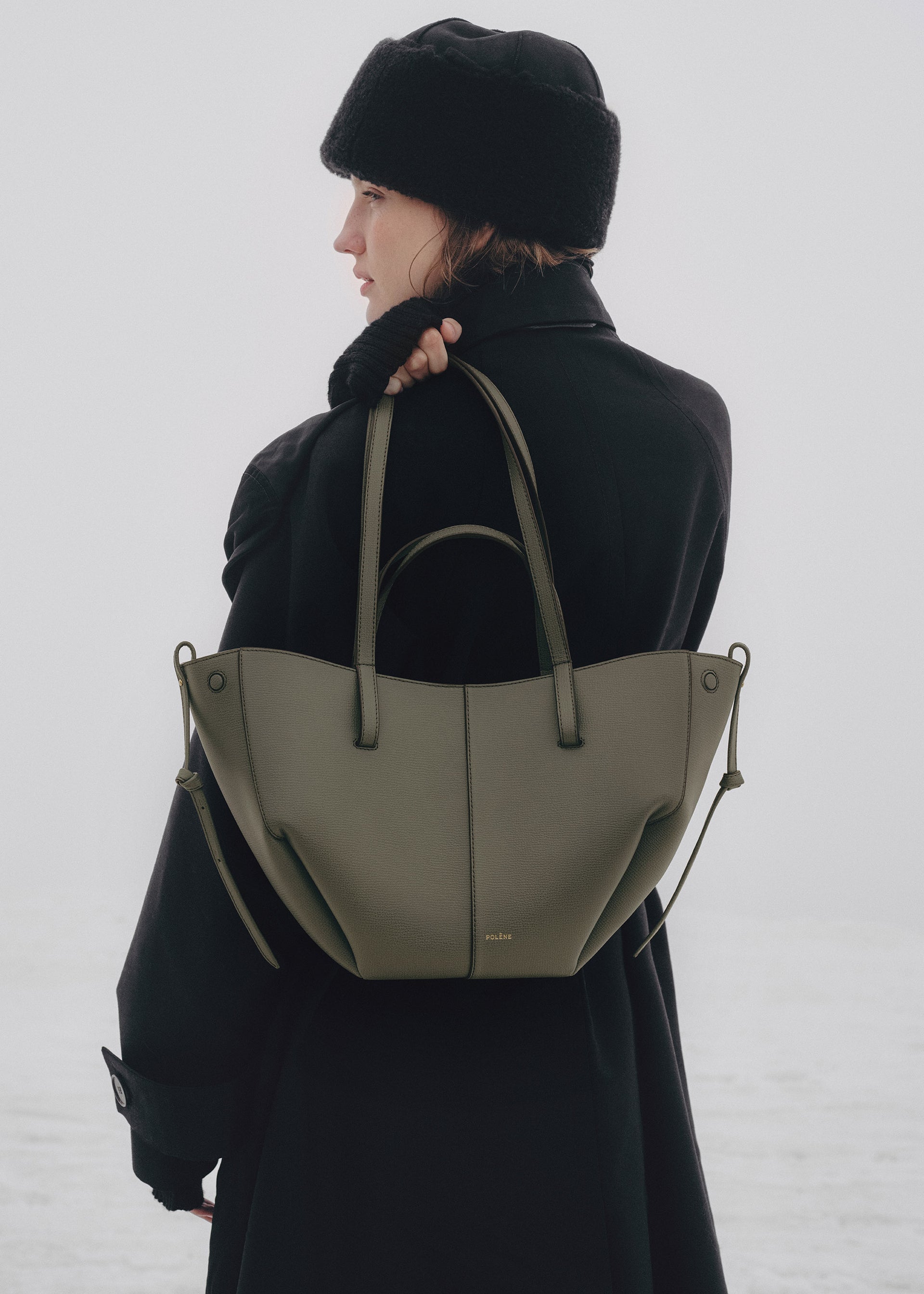 Polène Cyme Mini EDITION TEXTURED SMOKEY GREEN